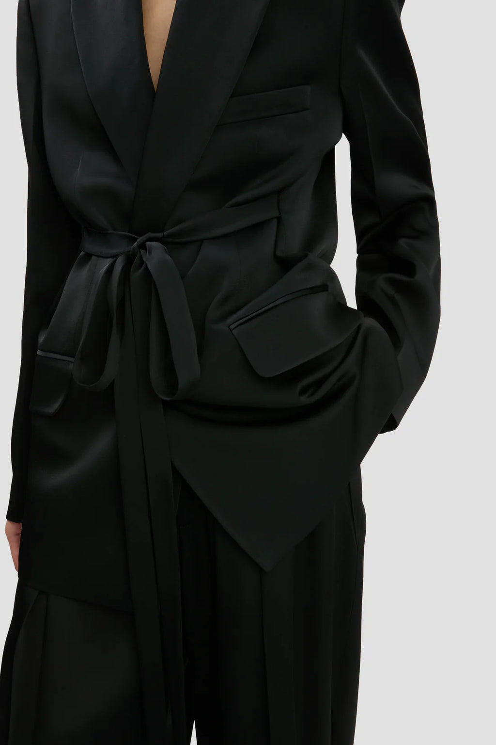 Belted Jacket In Black